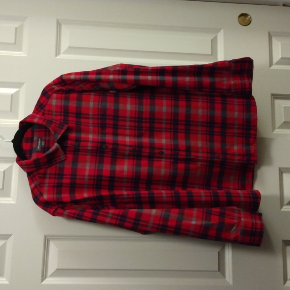 Eddie Bauer Plaid Flannel Long Sleeve Shirt XXL
